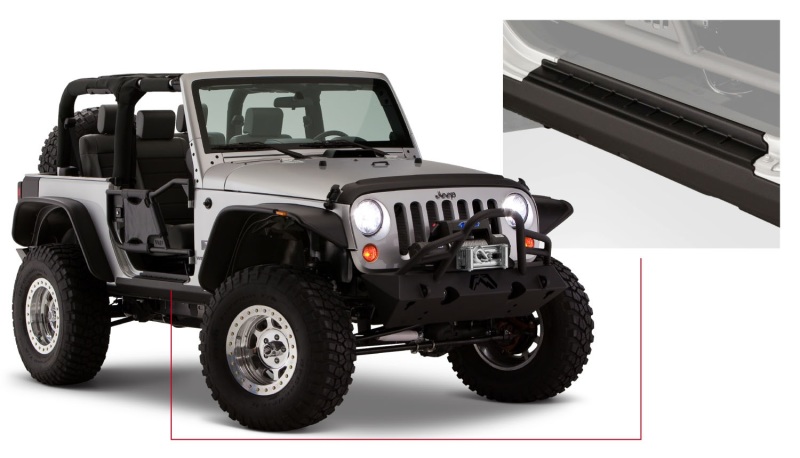 Bushwacker 14011 Trail Armor Rocker Panel Guard For 2007-17 Wrangler (JK) 2-Door