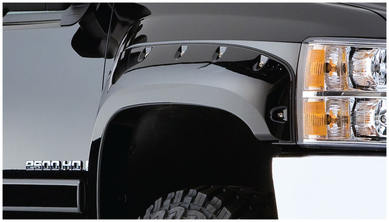 Bushwacker 40051-02 Cut-Out Style Fender Flares, (Set of 2) - Smooth Finish