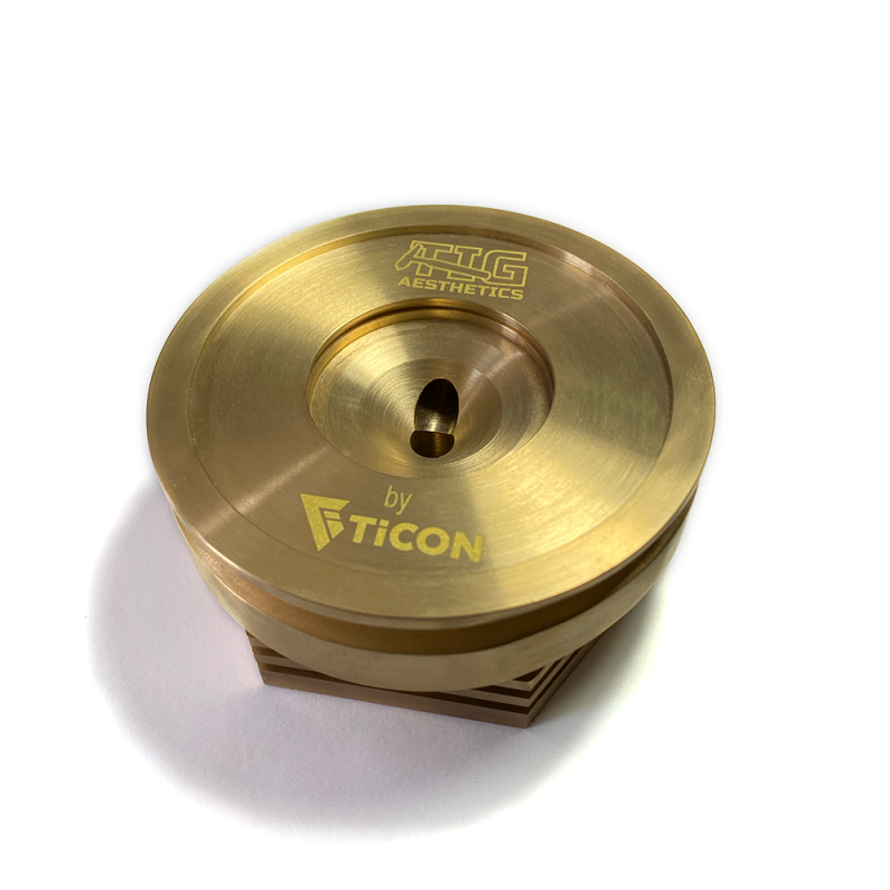 Ticon Industries Tig Aesthetics 2.5in Universal Vband Heat Sink w/ Purge - Tellurium Copper - 903-75063-1001