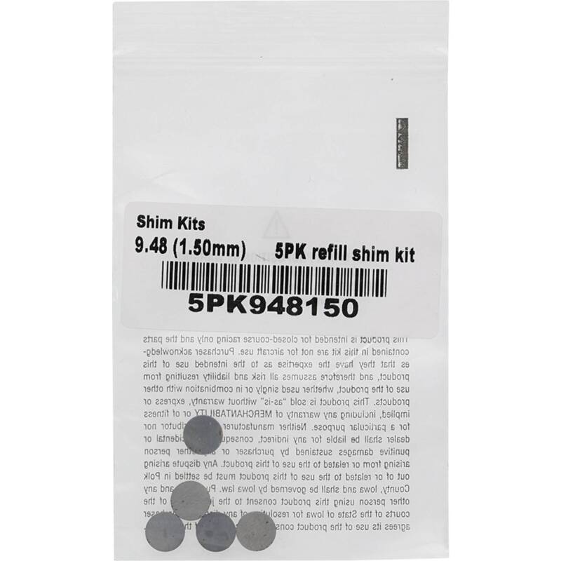 Hot Cams 2004-2009,2012-2013 Yamaha YFZ 450 450cc 1.50mm 5 piece shim refill - 5PK948150