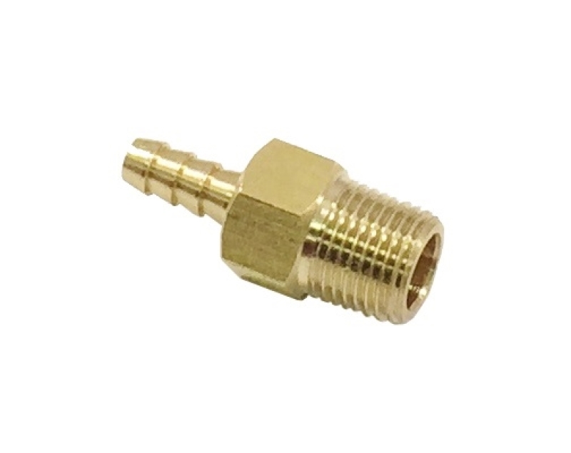 Torque Solution Brass 1/8 in NPT Fitting: Universal Straight Barb - TS-NPT-18.SB