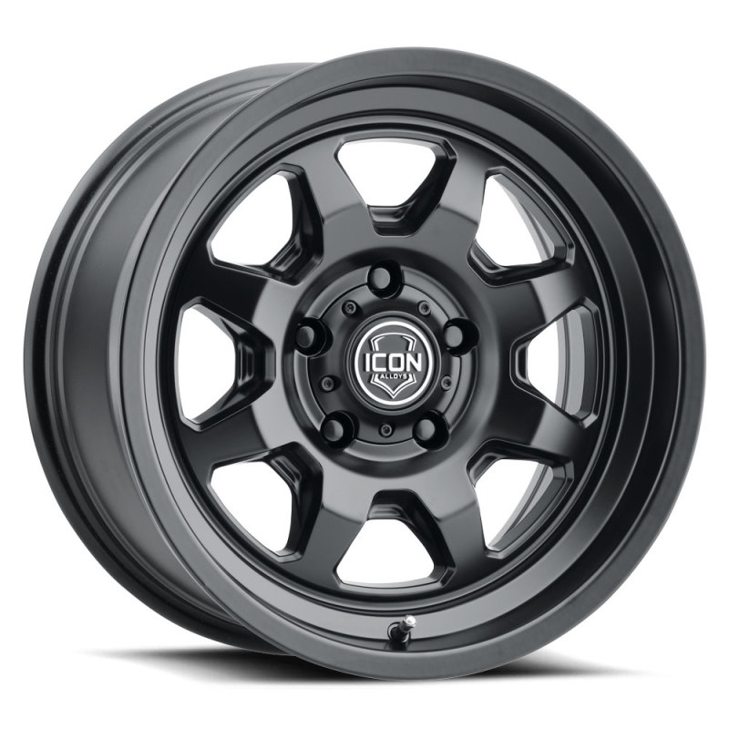 ICON Nuevo 17 X 8.5 5 X 5 6mm Offset 4.5in BS Satin Black - 8117857345SB