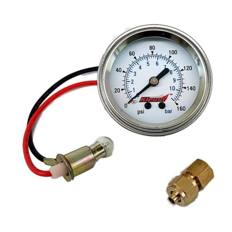Kleinn Panel Mount/ Illuminated/ 160 PSI Single Needle Air Pressure Gauge - 1022