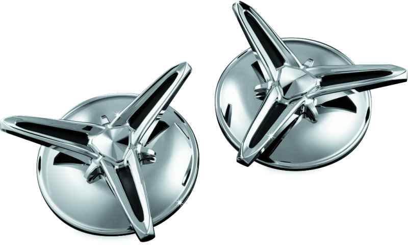Kuryakyn Knock-Off Center Caps For Trikes Chrome - 1243