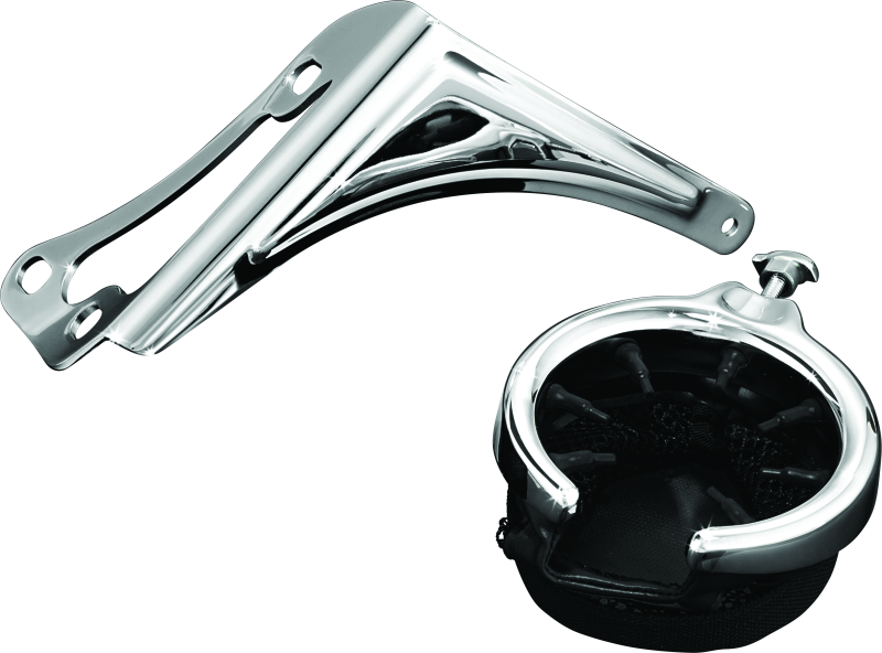 Kuryakyn Passenger Drink Holder With Basket 98-13 Touring Right Side Chrome - 1482