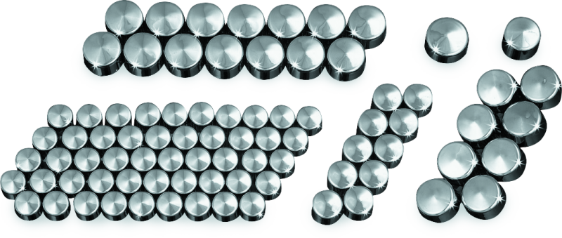 Kuryakyn Kool Kaps Engine Kit Twin Cam & Evolution Motors Chrome - 2450