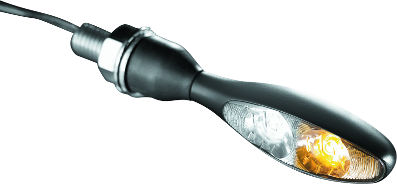 Kuryakyn Micro 1000 Clear Lens White/Amber Satin Black - 2531