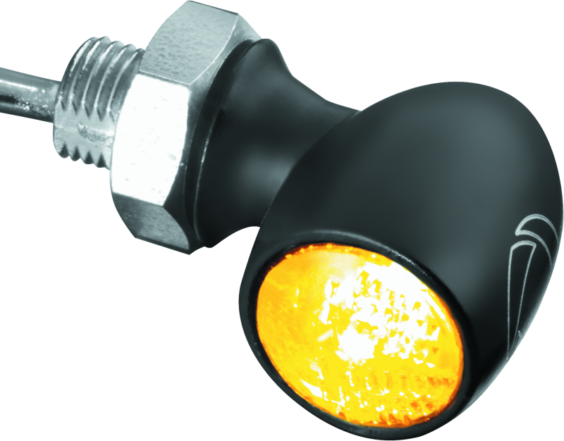 Kuryakyn Kellerman Atto Clear Lens Amber Satin Black - 2535