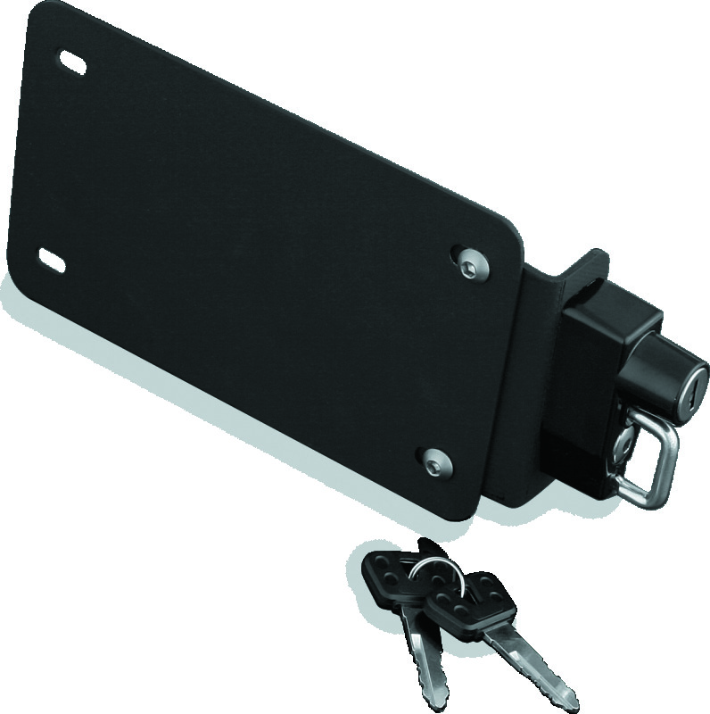 Kuryakyn License Plate Helmet Lock With Mount Black - 4248