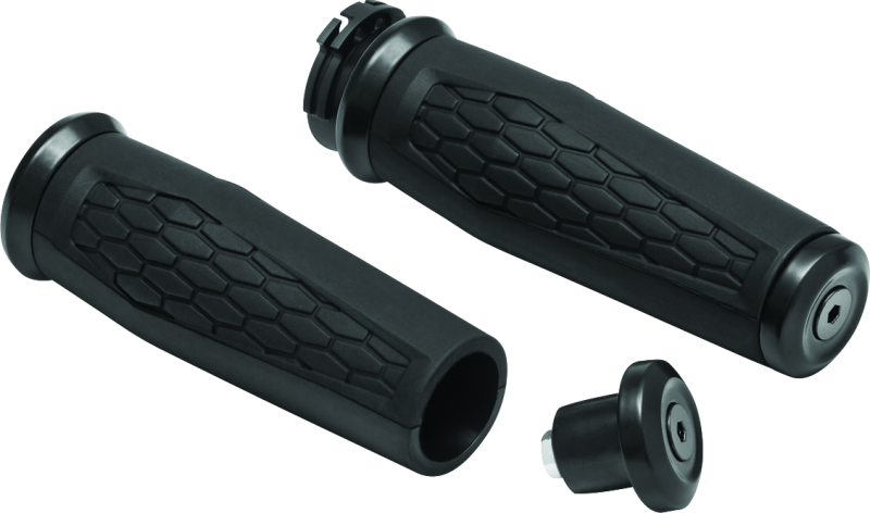 Kuryakyn Hex Grips Dual Cable Black - 5921
