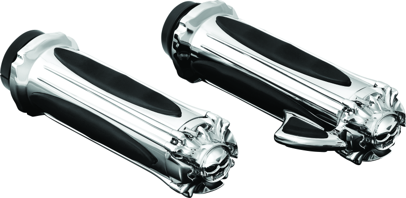 Kuryakyn Premium Zombie Grips With Throttle Boss Throttle-By-Wire Chrome - 6297