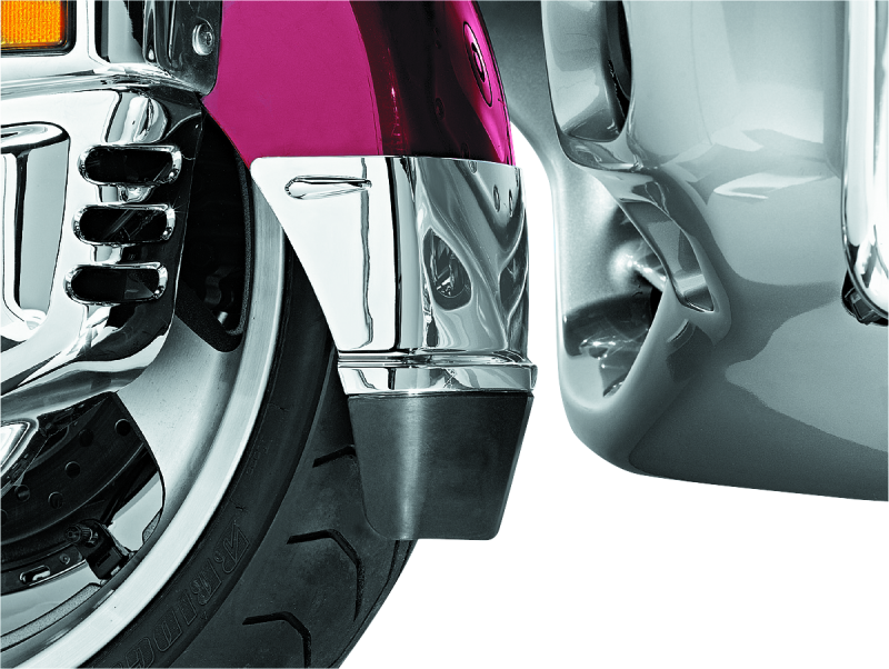Kuryakyn Front Fender Extension With Mud Flap 01-17 Honda GL1800 Chrome - 7352
