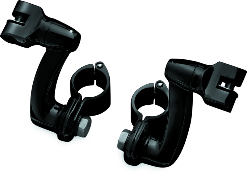 Kuryakyn Longhorn Offset Peg Mounts With 1-1/4inch Clamp Black - 7571