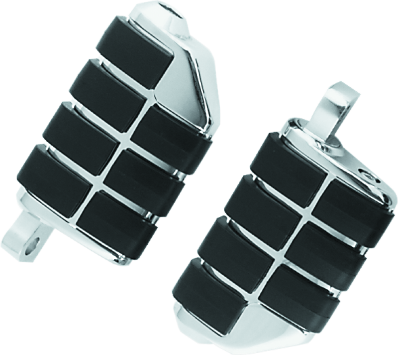 Kuryakyn Dually ISO Peg With Male Mount Adapter Chrome (Pair) - 8028