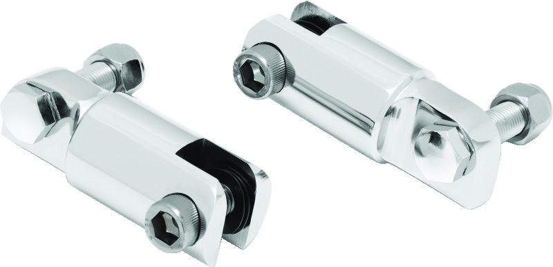 Kuryakyn 2-1/4in Stirrup Heel Rest Extenders Chrome - 8041