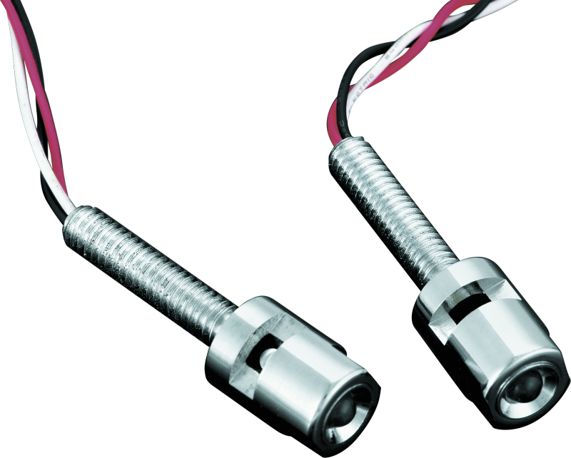 Kuryakyn LED License Plate Light With Red Accent Light Universal Chrome - 9398