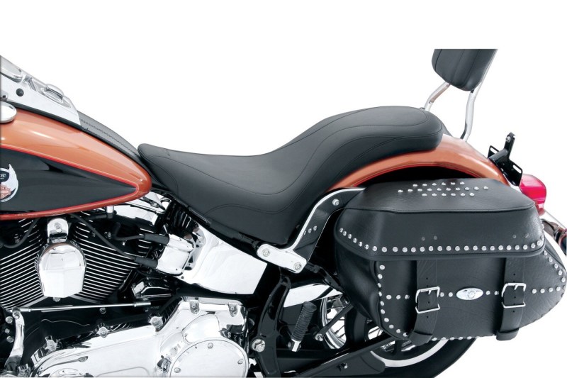 Mustang 84-99 Harley Standard Rear Tire DayTripper 1PC Seat - Black - 76372