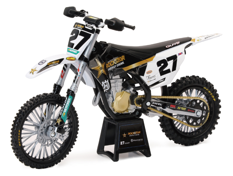 New Ray Toys Husqvarna Rockstar FC450 Team (Malcolm Stewart #27)/ Scale - 1:12 - 58403