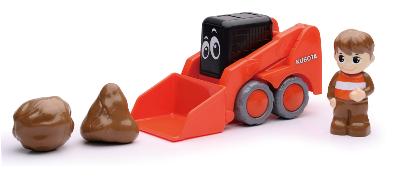 New Ray Toys Kubota My Lil Orange SSV with Figurine and Boulders/ Scale - 1:18 - SS-33083