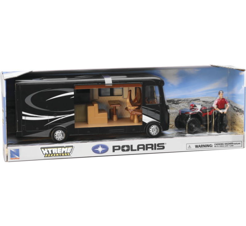 New Ray Toys Polaris Sportsman with RV Van and Figurine - SS-37356