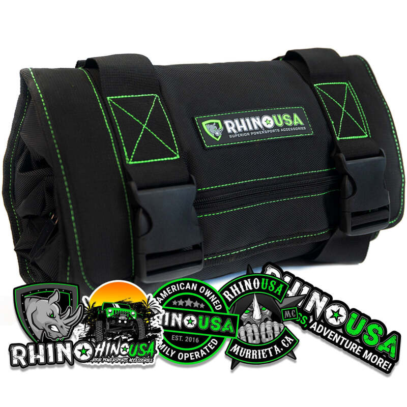 Rhino USA Heavy Duty Off-Road Tool Bag/Roll Black - RNO-TOOL-ROLL