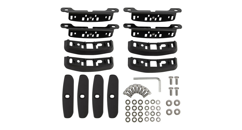 Rhino-Rack Flush & Raised Rail Side Mount RCP Base Kit - 4 pcs - RCP66-BK