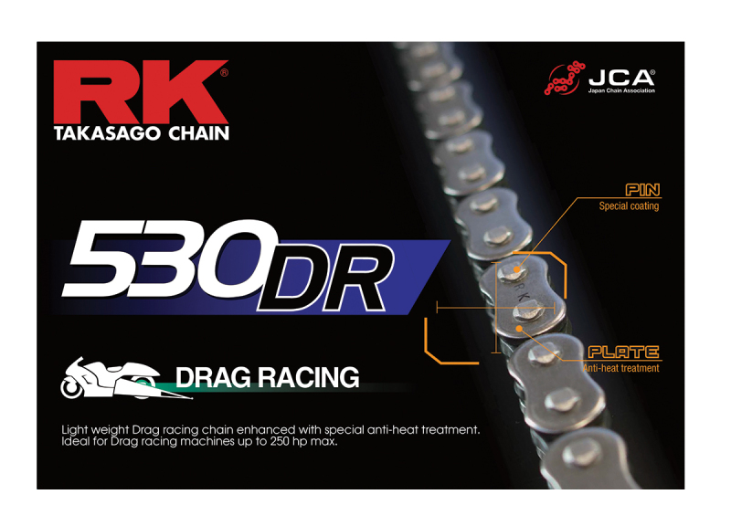 RK Chain 530DR-150 - Natural - 530DR-150