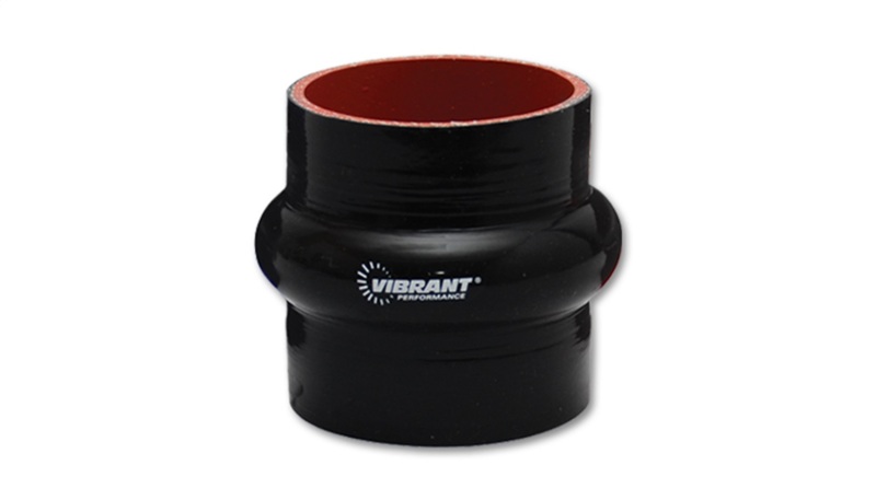 Vibrant 4 Ply Reinforced Silicone Hump Hose Connector - 2.75in I.D. x 3in long (BLACK) - 2733