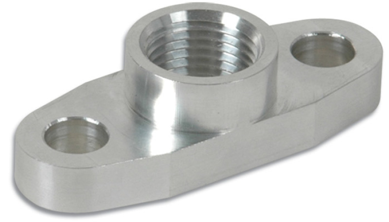 Vibrant Billet Aluminum Oil Drain Flange (T3 T3/T4 and T04) - tapped 1/2in NPT - 2898