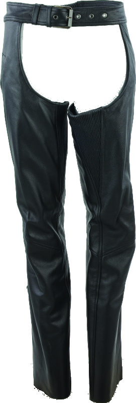 Kuryakyn Leather By River Road Plains Leather Chaps Black Womens - Large - 094427
