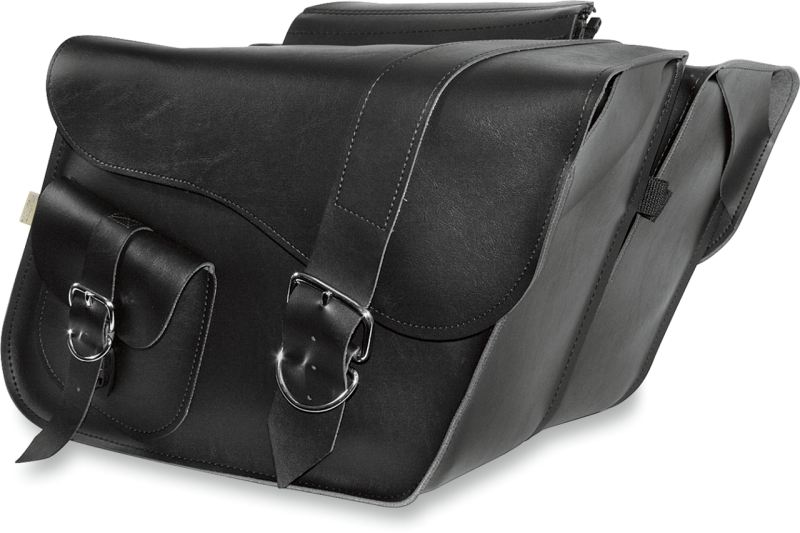 Willie & Max Universal Ranger Large Slant Saddlebags (16 in L x 11 in H x 6.5 in W) - Black - 58750-00