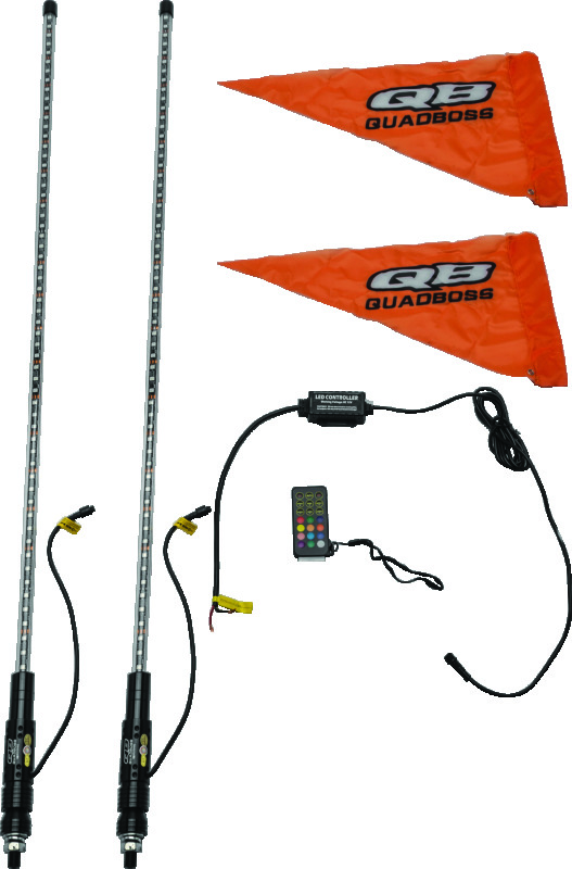 QuadBoss Qb 4Ft Clear Dual Whip Bt - 609665