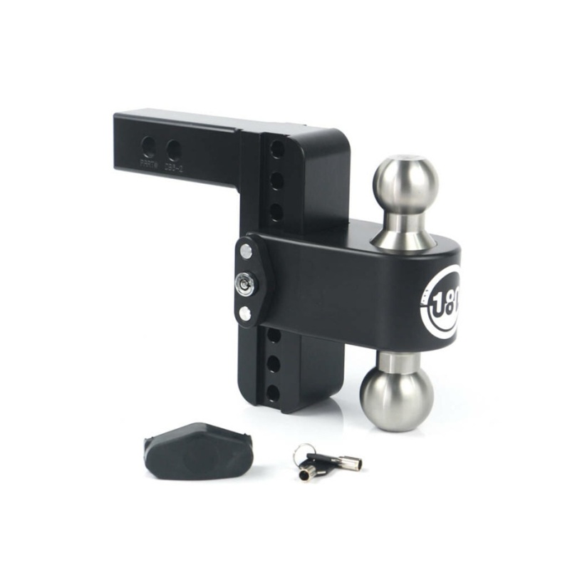 Weigh Safe 180 Hitch 8in Drop Hitch & 2in Shank (8K/12.5K GTWR) - Black Cerakote - LTB8-2-CER-BLA