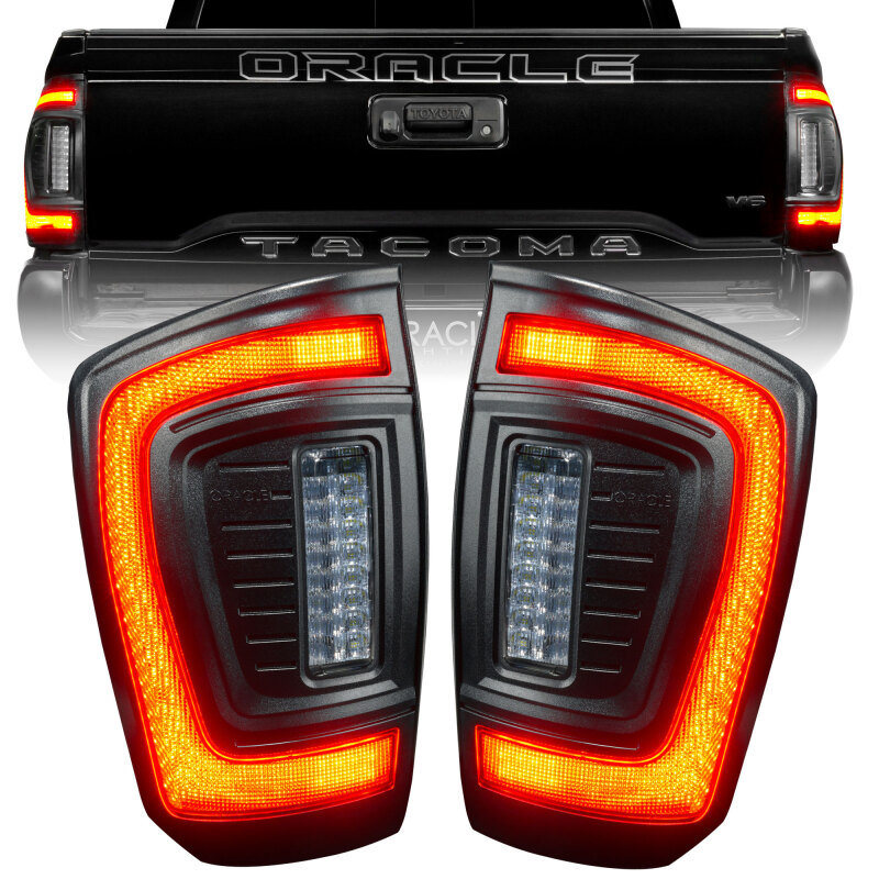 Oracle Lighting 16-23 Gen 3 Toyota Tacoma Black Series Flush Style LED Tail Lights SEE WARRANTY - 5911-504-T
