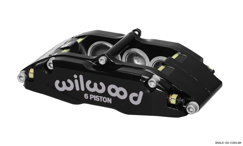 Wilwood Caliper-BNSL6-LH-Black 1.62/1.12/1.12in Pistons 1.10in Disc - 120-13383-BK