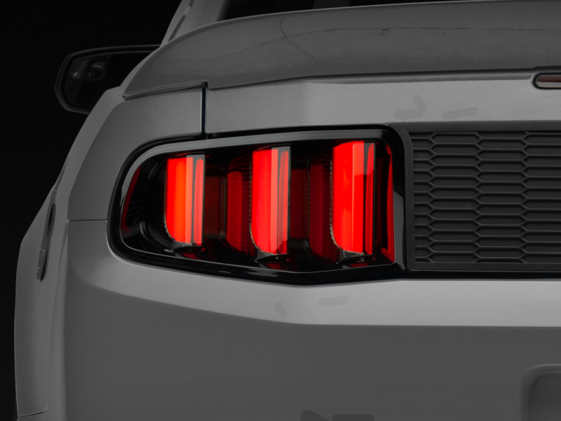 Raxiom 10-12 Ford Mustang Vector V2 LED Tail Lights - Gloss Black Housing (Clear Lens) - 405839