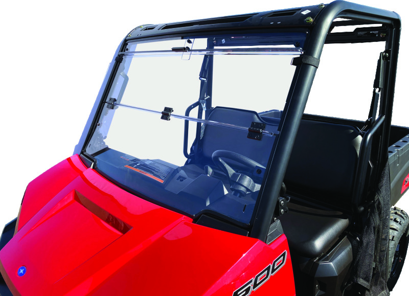 QuadBoss 17-21 Polaris Ranger 500 Windbreak Folding Windshield - 375783
