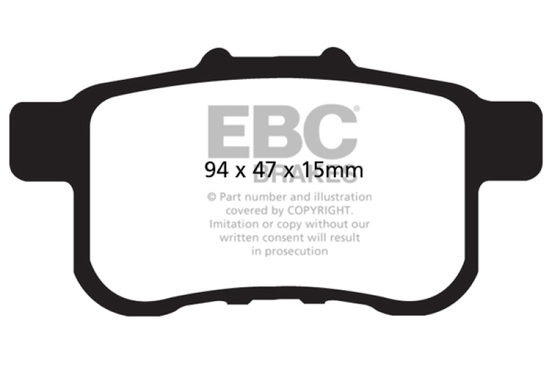 EBC DP21987 Greenstuff 2000 Series Sport Disc Brake Pads For 09-14 Acura TSX NEW