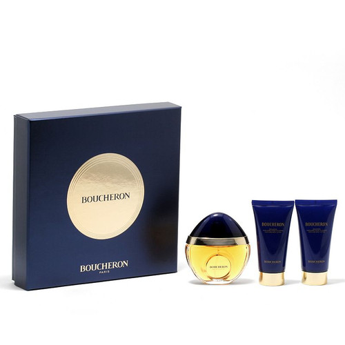 BOUCHERON 3 PCS SET FOR WOMEN: 3.4 EDP SP + 3.4 BODY LOTION + 3.4 SHOWER GEL