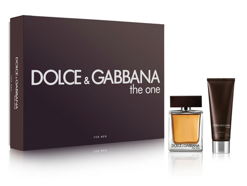 DOLCE & GABBANA THE ONE 2 PCS SET FOR MEN: 3.3 EAU DE TOILETTE SPRAY + 2.5 AFTER SHAVE BALM