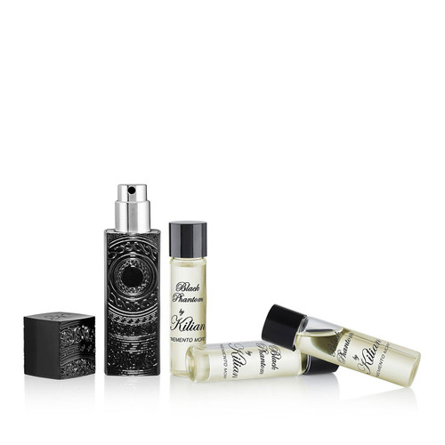 KILIAN BLACK PHANTOM MEMENTO MORI 4 PCS TRAVEL SET: 4 X 0.25 OZ EAU DE PARFUM REFILL