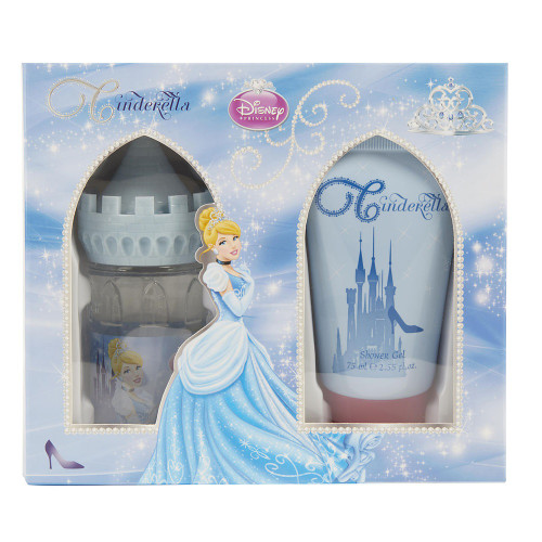 DISNEY CINDERELLA CASTLE 2 PCS SET: 1.7 EAU DE TOILETTE SPRAY + 2.5 SHOWER GEL