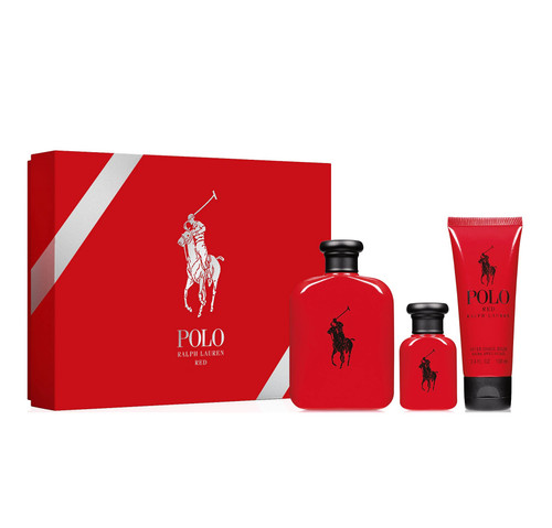 POLO RED 3 PCS SET: 4.2 EAU DE TOILETTE SPRAY + 1.36 EAU DE TOILETTE SPRAY + 3.4 AFTER SHAVE BALM (HARD BOX) POLO RED 3 PCS SET: 4.2 EAU DE TOILETTE SPRAY + 1.36 EAU DE TOILETTE SPRAY + 3.4 AFTER SHAVE BALM (HARD BOX)