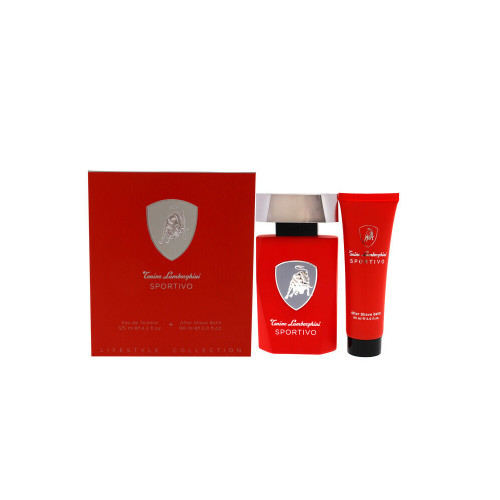 LAMBORGHINI SPORTIVO 2 PCS SET FOR MEN: 4.2 EAU DE TOILETTE SPRAY SPRAY + 3 OZ AFTER SHAVE BALM LAMBORGHINI SPORTIVO 2 PCS SET FOR MEN: 4.2 EAU DE TOILETTE SPRAY SPRAY + 3 OZ AFTER SHAVE BALM