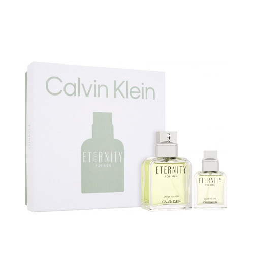 CALVIN KLEIN ETERNITY 2 PCS SET FOR MEN: 3.4 EAU DE TOILETTE SPRAY + 1 OZ EAU DE TOILETTE SPRAY