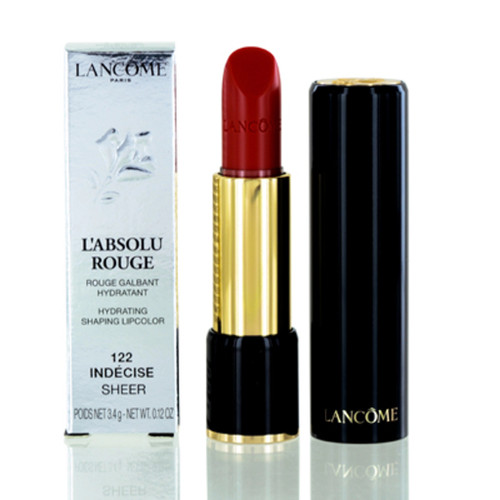 LANCOME L'ABSOLU ROUGE LIPSTICK 1.2 #122 INDECISE SHEER FOR WOMEN