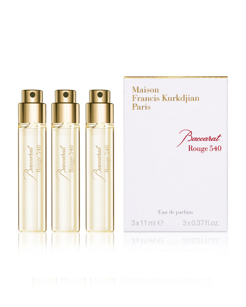 MAISON FRANCIS KURKDJIAN BACCARAT ROUGE 540 3 PCS SET: 3 X 0.37 OZ EAU DE PARFUM REFILL MAISON FRANCIS KURKDJIAN BACCARAT ROUGE 540 3 PCS SET: 3 X 0.37 OZ EAU DE PARFUM REFILL