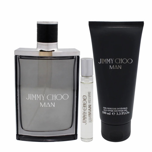 JIMMY CHOO MAN 3 PCS SET: 3.4 EAU DE TOILETTE SPRAY + 0.25 EAU DE TOILETTE SPRAY + 3.4 SHOWER GEL JIMMY CHOO MAN 3 PCS SET: 3.4 EAU DE TOILETTE SPRAY + 0.25 EAU DE TOILETTE SPRAY + 3.4 SHOWER GEL