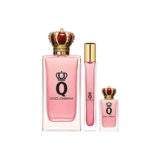 DOLCE & GABBANA "Q" 3 PCS SET FOR WOMEN: 3.3 EAU DE PARFUM SPRAY + 0.33 EAU DE PARFUM SPRAY + 0.17 EAU DE PARFUM