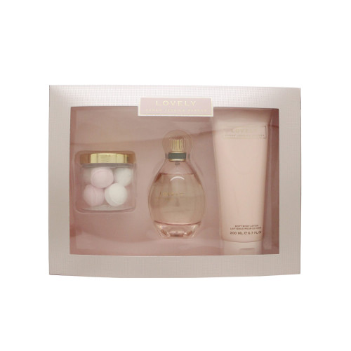 LOVELY SARAH JESSICA PARKER 3 PCS SET: 3.4 EAU DE PARFUM SPRAY + 6.7 BODY LOTION + BATH BOMBS LOVELY SARAH JESSICA PARKER 3 PCS SET: 3.4 EAU DE PARFUM SPRAY + 6.7 BODY LOTION + BATH BOMBS